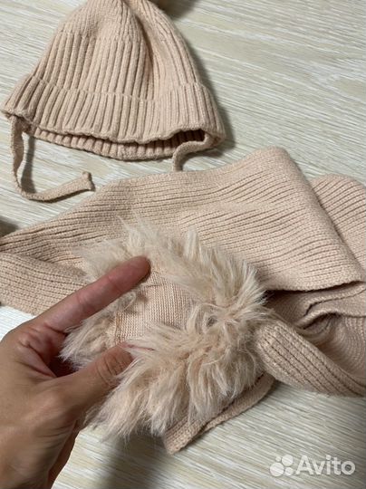 Шапка и шарф zara для девочки