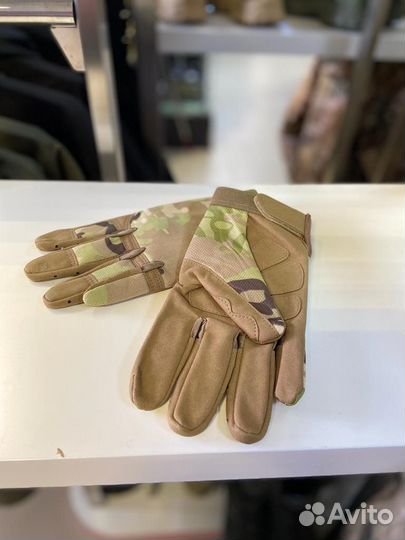 Перчатки тактические вторая кожа олива мультикам