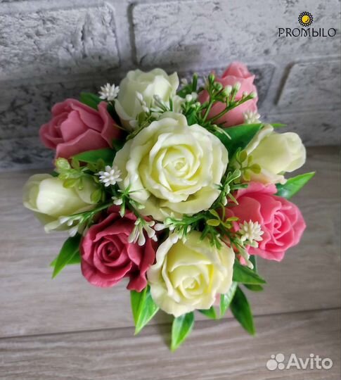 Букет роз из мыла ручной работы