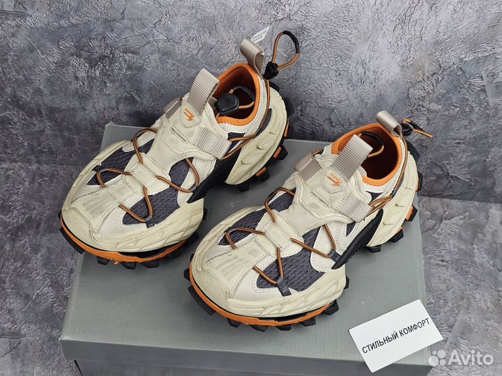 Кроссовки Balenciaga hike Sneaker Beige Orange