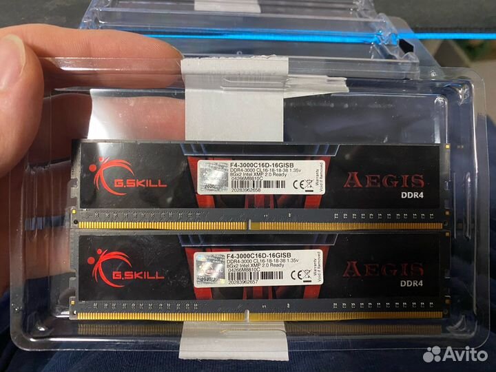 Оперативная память g.skill aegis ddr4 3000