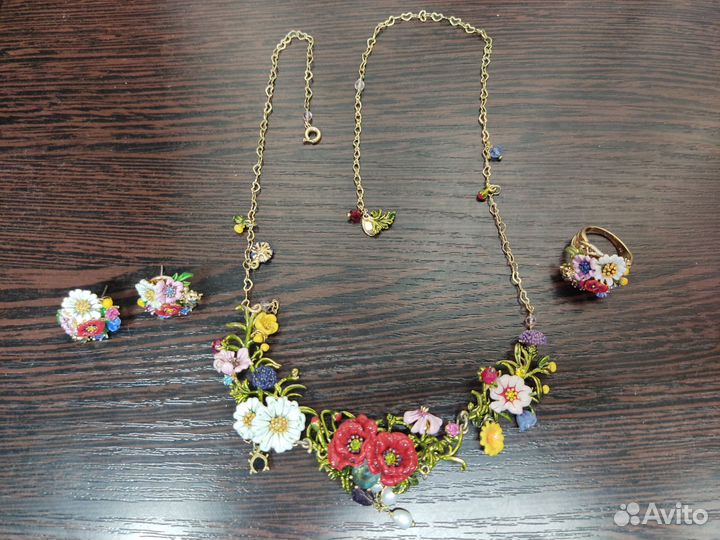 Уникальный комплект ручной работы. Цветочная серия