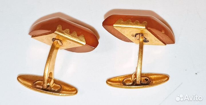 Запонки и зажимы для галстука янтарь СССР (Винтаж)