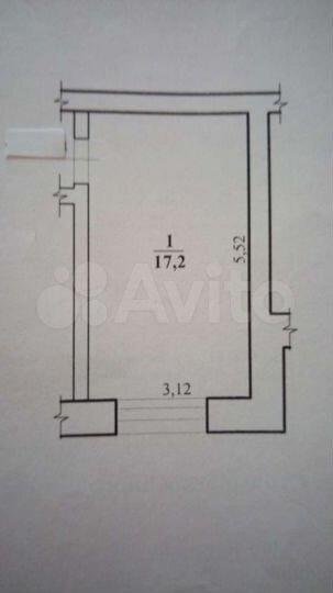 Комната 17,2 м² в 1-к., 5/5 эт.