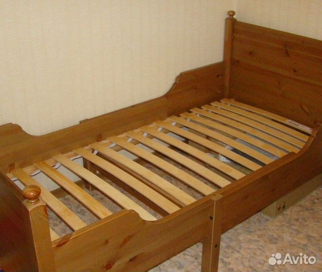 Детская кровать Икеа Лексвик раздвижная ш80см