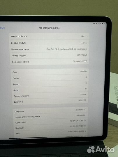 iPad Pro 12.9 M2 256Gb LTE Акб98 Procreate Отличны