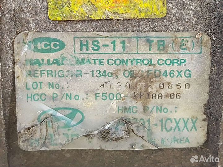 Компрессор кондиционера Hyundai Getz 97701-1cxxx