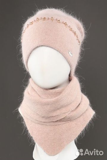 Комплект шапка и шарф женские