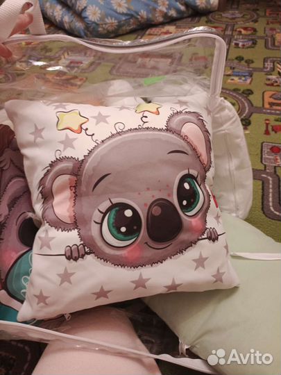 Подушки-бортики и одеялко/конверт