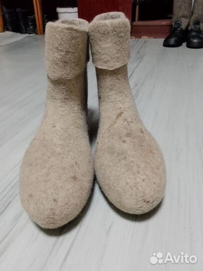 Валенки белые короткие