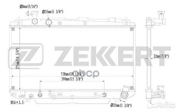 Радиатор охл. дв. Toyota Rav 4 (A20) 00- mk-115