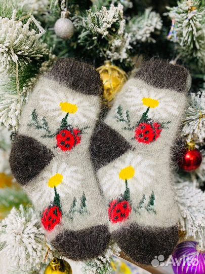Носки детские пуховые Теплые Мягкие Красивые