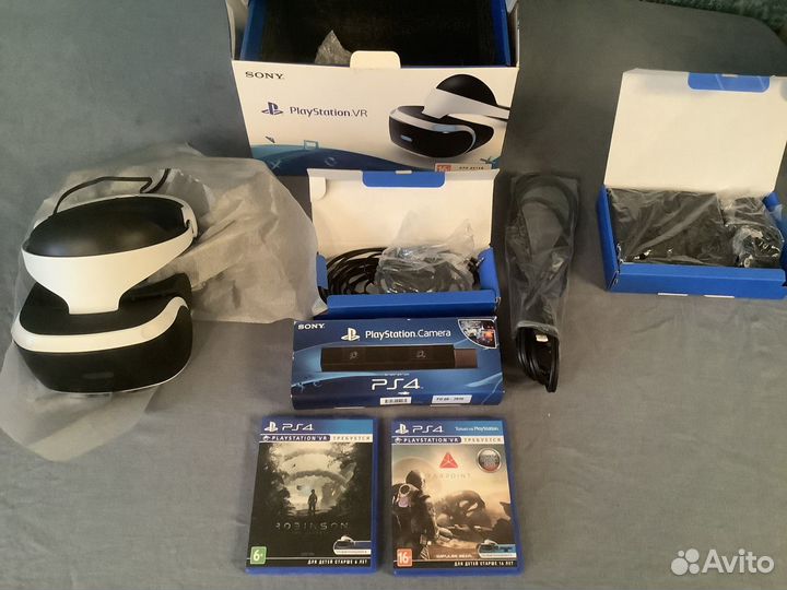 Sony PlayStation VR v.1+2 игры (Farpoint+Robinson)