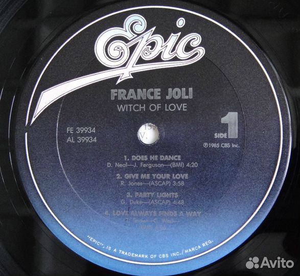 France Joli - Witch Of Love 1985 LP US