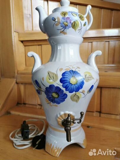 Самовар фарфоровый электрический СССР