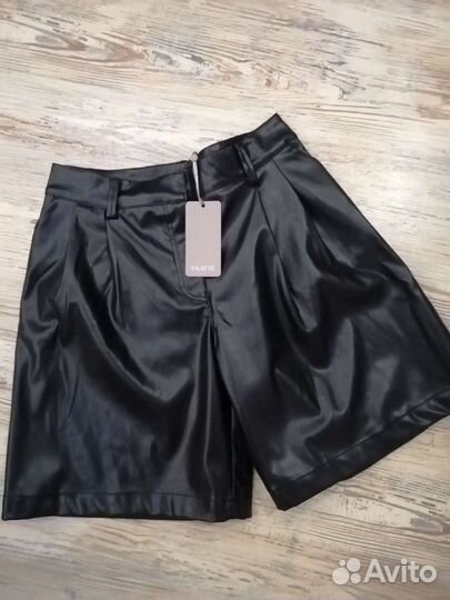 Шорты экокожа