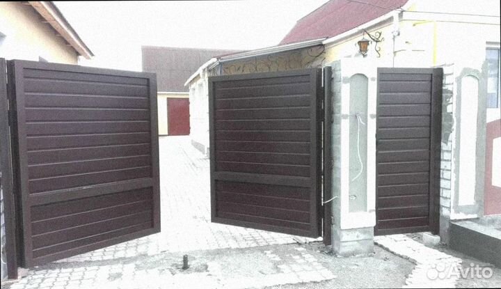 Гаражные распашные ворота
