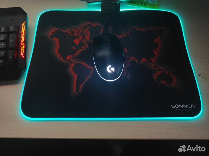 Игровой коврик для мыши с RGB подсветкой Sonnen