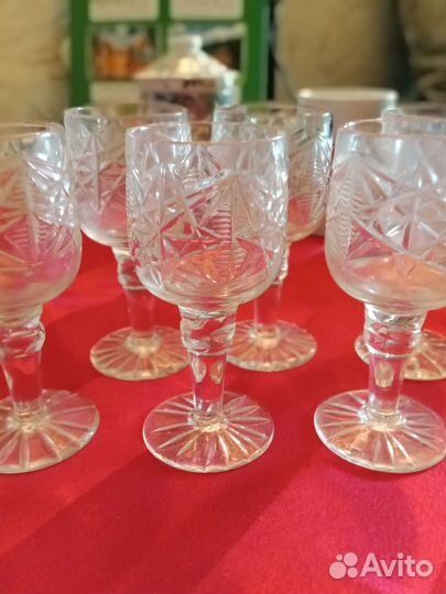 Хрустальные рюмки на ножке СССР40 мм новые