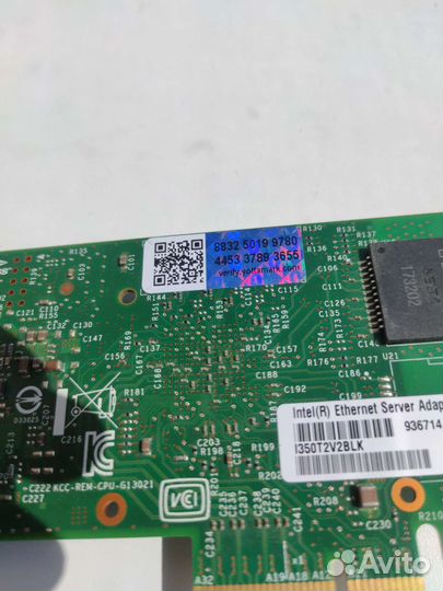 Сетевая карта intel eth server adapter i350-t2v2