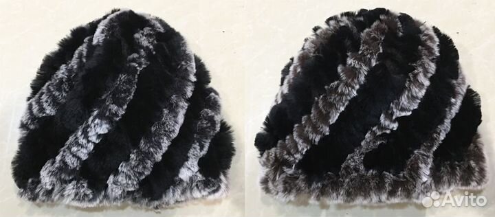 Зимняя шапка из меха кролика