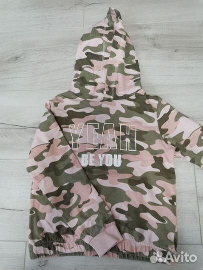 Кофта с капюшоном для девочки размер 116