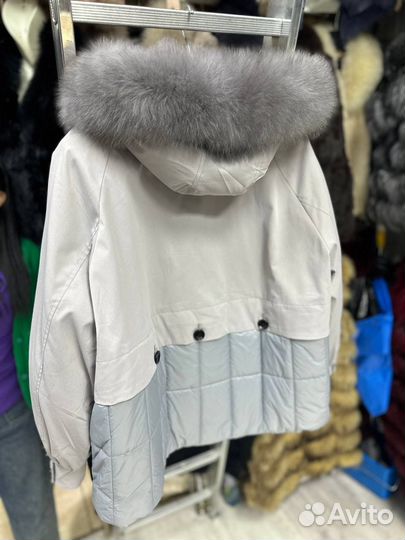 Парка с натуральным мехом