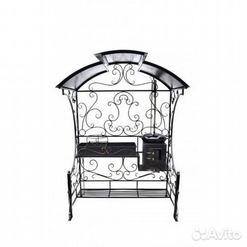 Кованый мангал с крышей