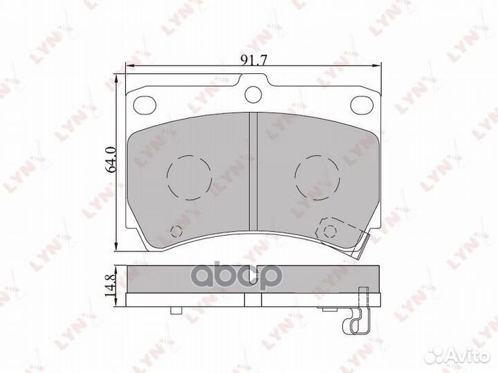 Колодки тормозные дисковые перед KIA Rio 05, M