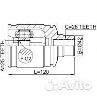 ШРУС внутренний правый 25x42x26 (mazda 626 GD 1988