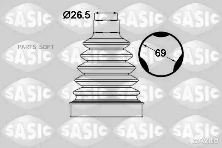 Sasic 1904017 Пыльник ШРУСа renault megane III/kan