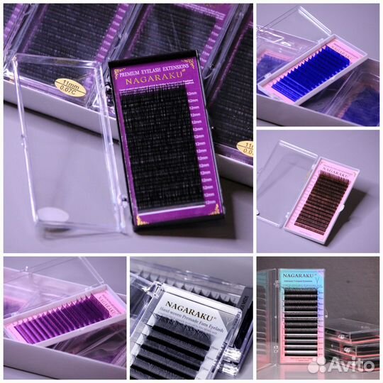 Ресницы для наращивания nagaraku / нагараку пучки