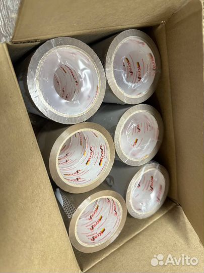 Скотч широкий коричневый