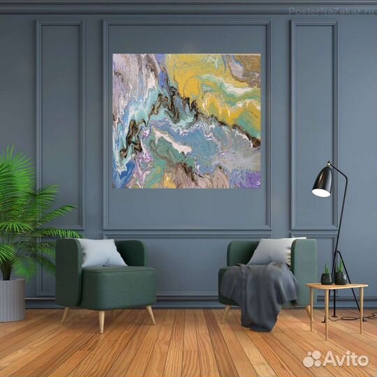 Картина Скалы и море