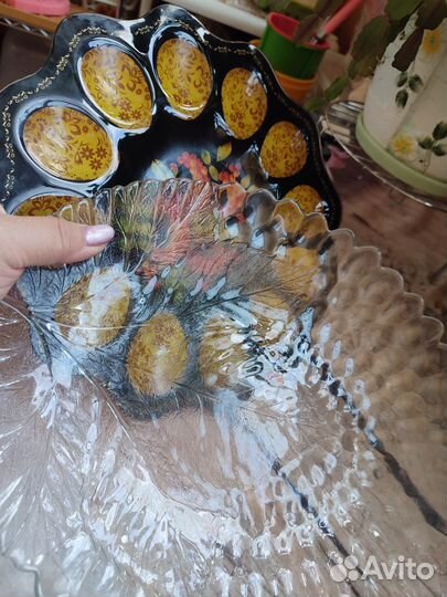 Блюдо сервировочное, стекло