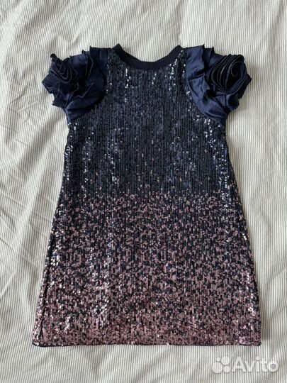 Детское нарядное платье из пайеток 104