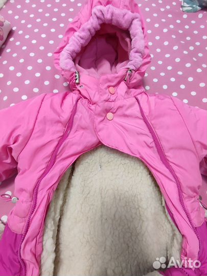 Зимний комбинезон 74 и шапка со снудом