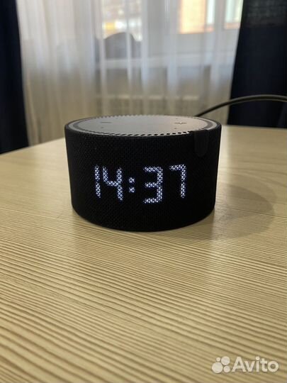 Яндекс станция мини 2 с часами синяя