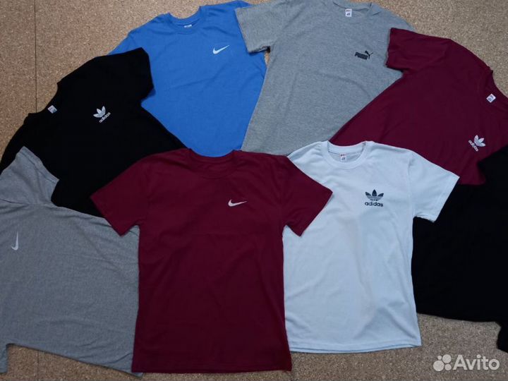 Футболки мужские Nike Adidas хлопок