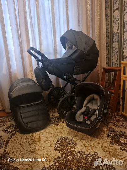 Коляска 2 в 1 эко кожа IndigoMiоPlus 14