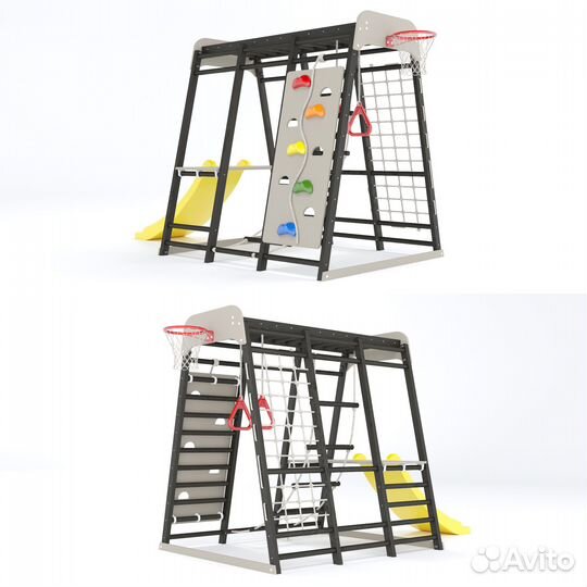 Шведская стенка со скалодромом сн-02-n