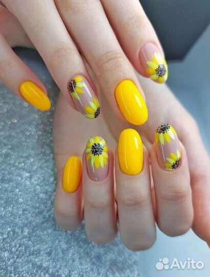 Маникюр, педикюр, сложный дизайн, ручная роспись