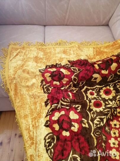 Скатерть покрывало плюшевая винтаж СССР