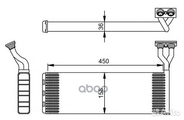 Радиатор печки Скания 4 серии 54285 NRF