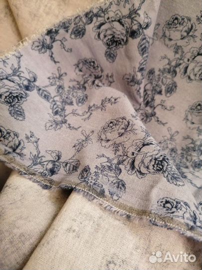 Ткань лён Розы