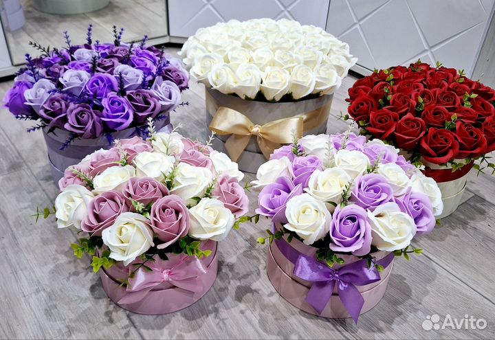 Букеты в коробке