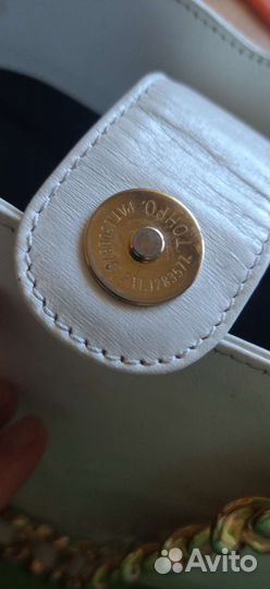 Сумка белая натуральная кожа