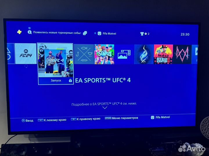 Sony playstation 4 PS4 с fifa24 2 геймпада