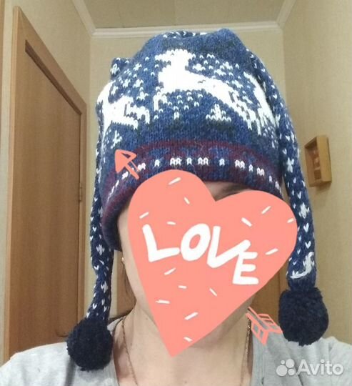 Шапка с оленями