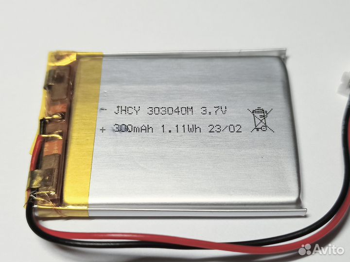 Аккумулятор 300mAh 3,7v 303040 с разъёмом